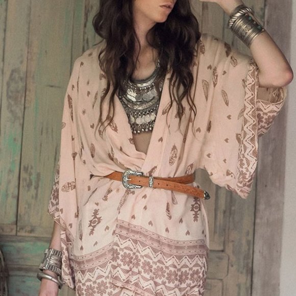 Cover Up Swimsuit Beach Dress Boho - Picture 3 of 4